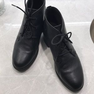 Clarks Black Leather Bootie